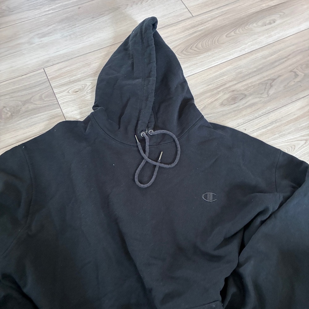 Champion Mens Black Pullover Hoodie Sweatshirt Size 2XL Authentic Athleticwear - Picture 2 of 4